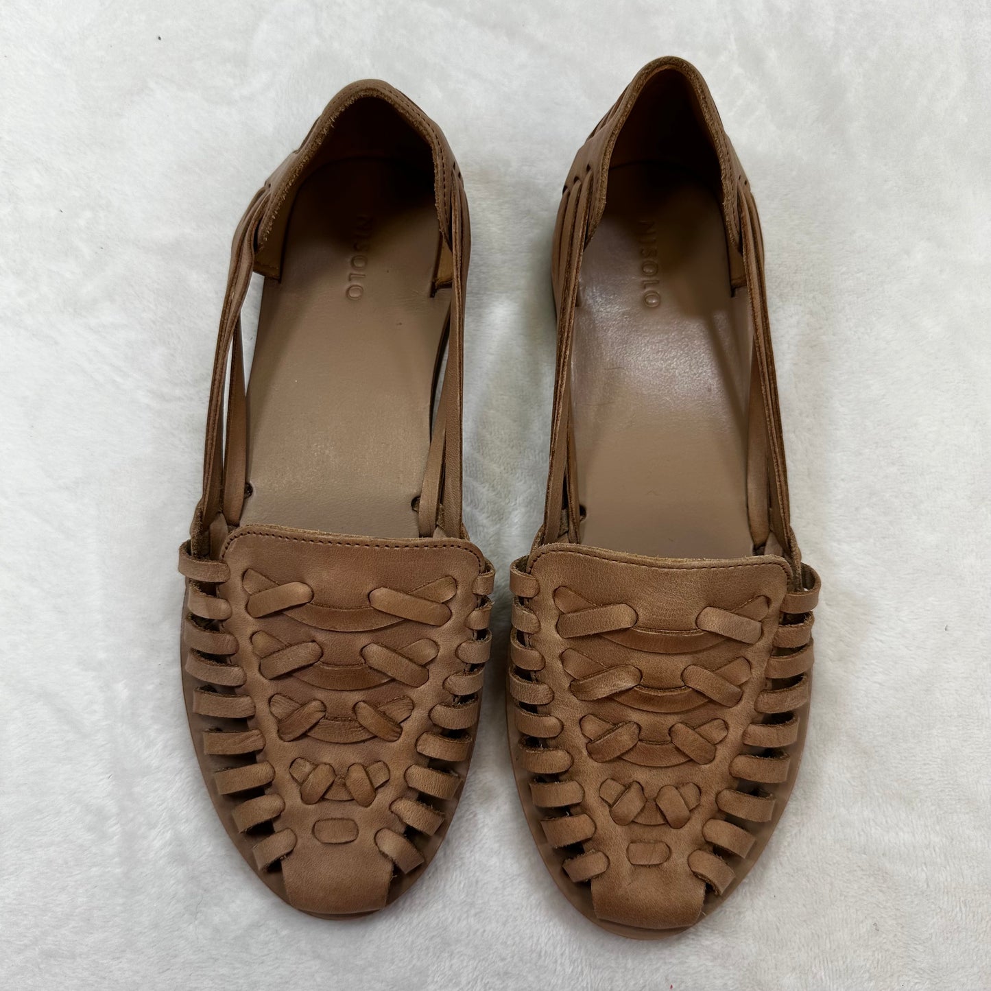 Huarache Sandals By NISOLO In Tan, Size: 8