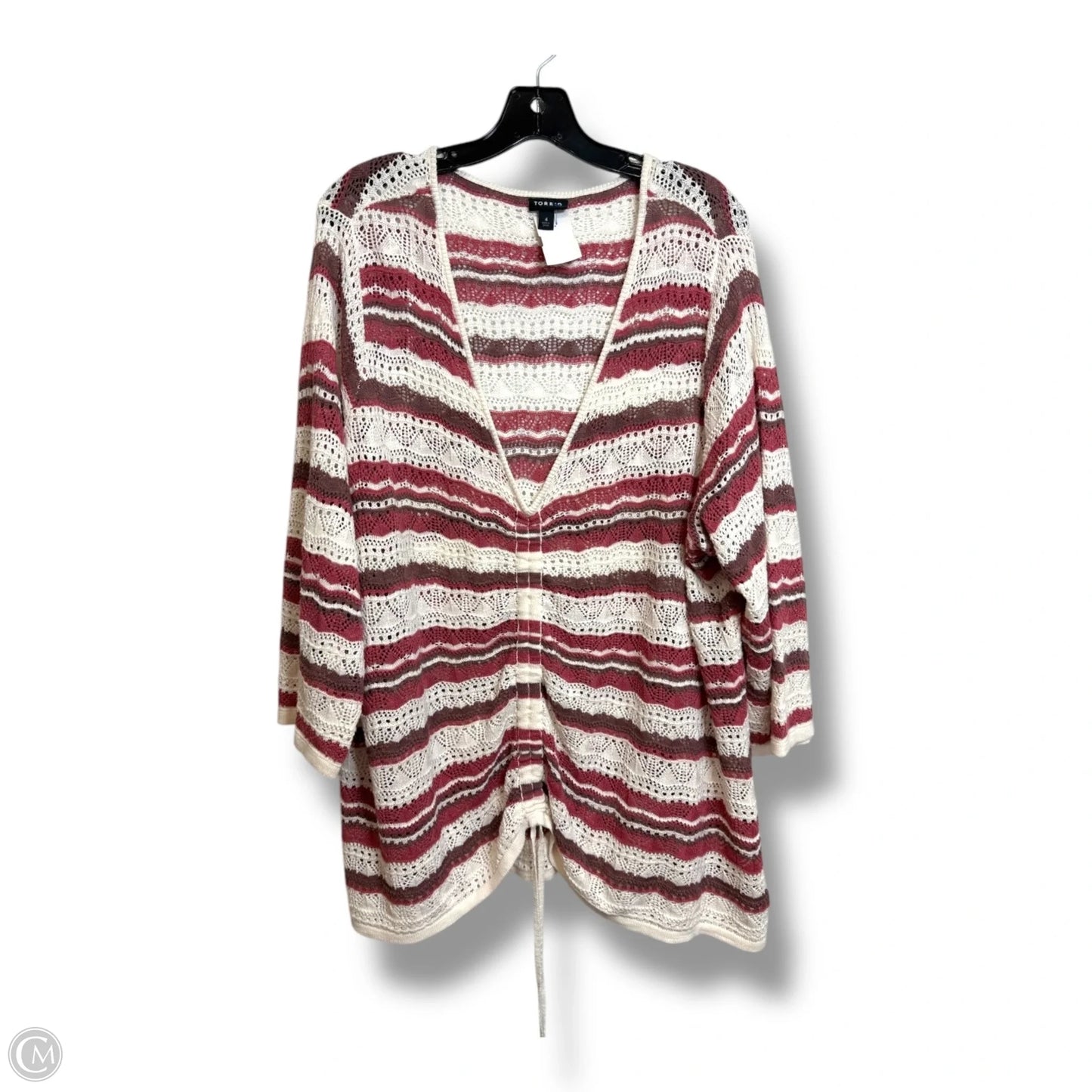 Top 3/4 Sleeve By Torrid In Striped Pattern, Size: 4x