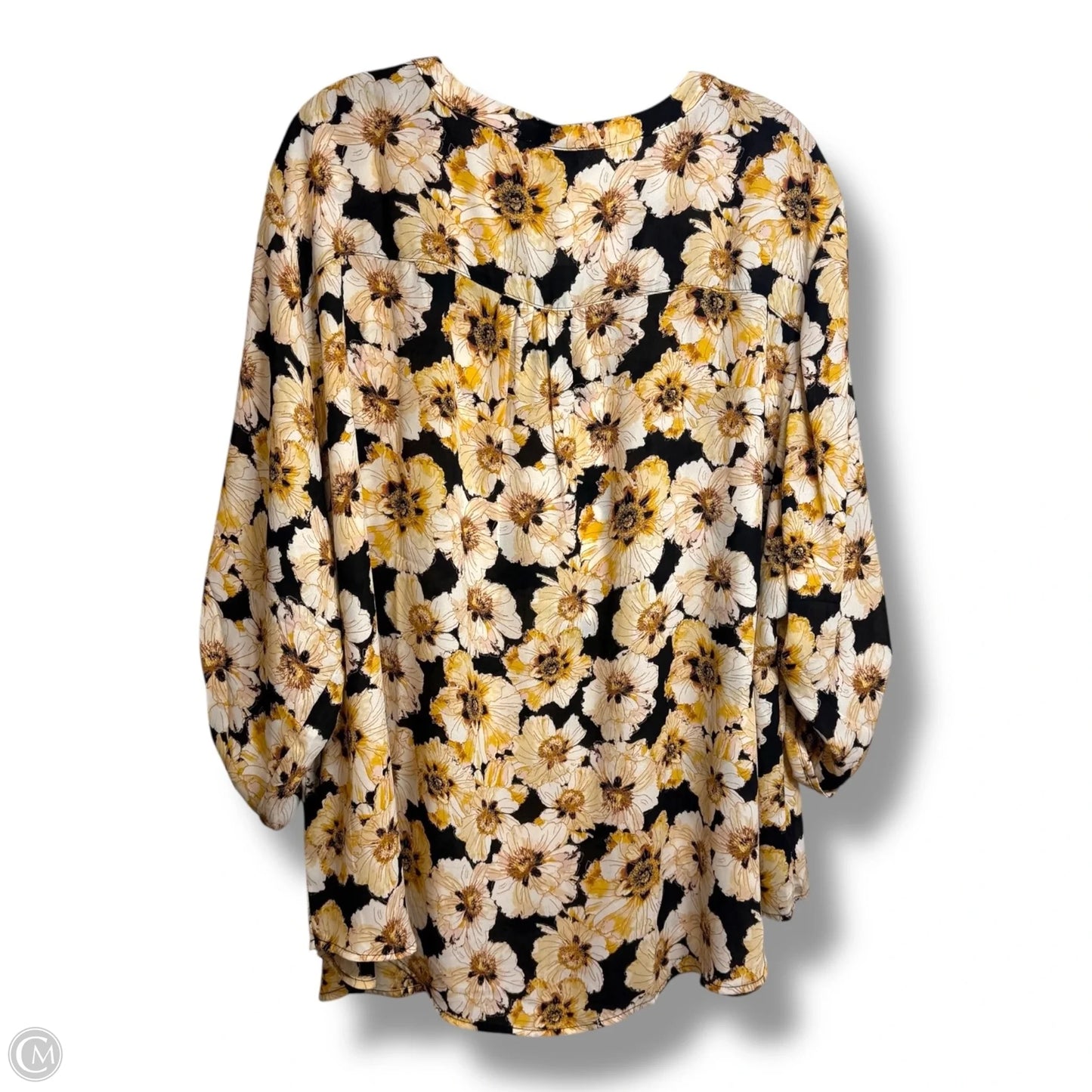 Top Long Sleeve By Maurices In Floral Print, Size: 3x
