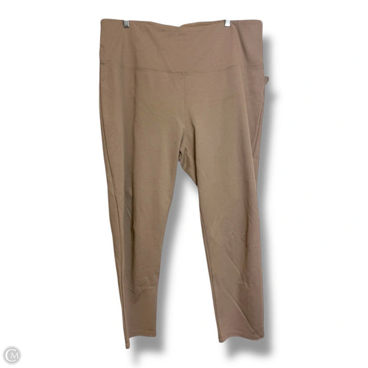 Athletic Leggings By Jones And Co In Taupe, Size: 2x