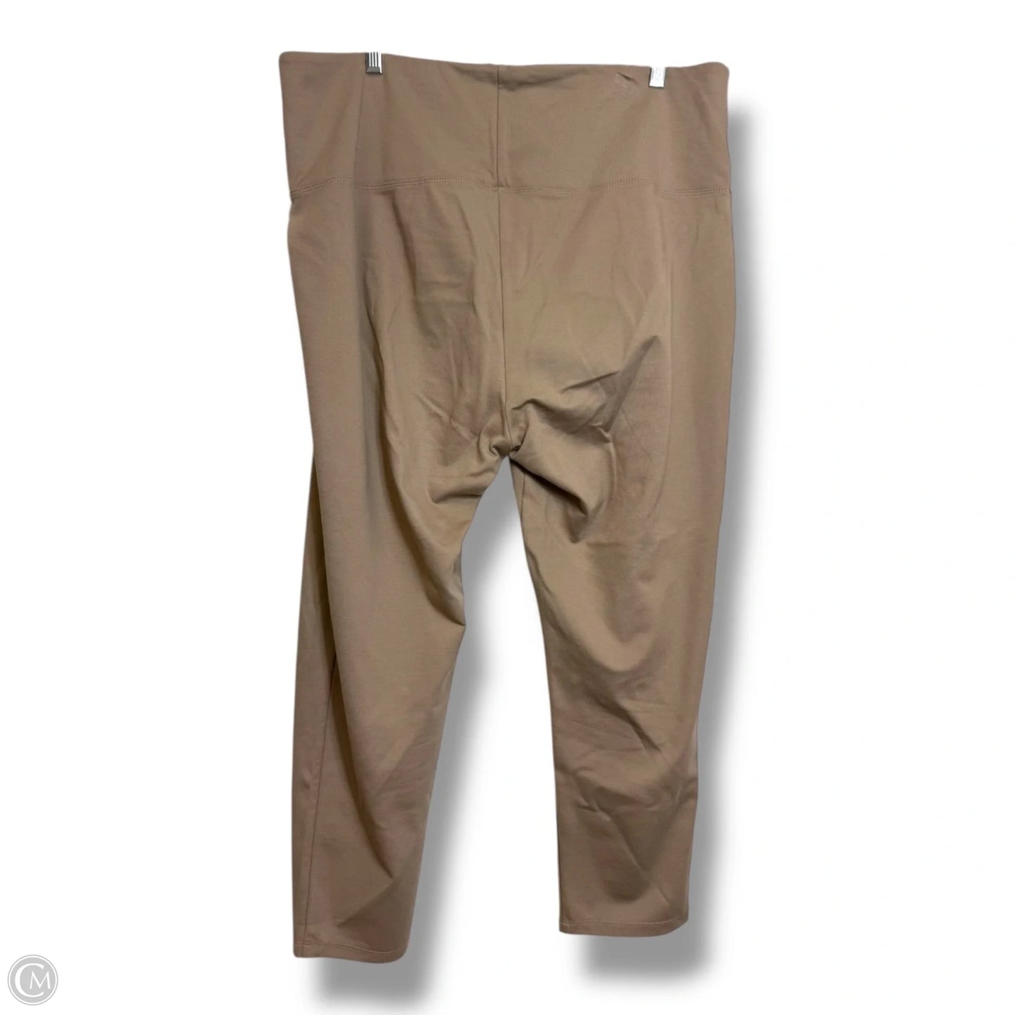 Athletic Leggings By Jones And Co In Taupe, Size: 2x