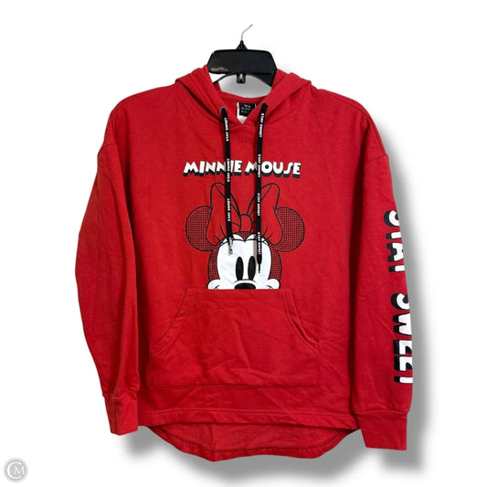 Minnie Mouse Sweatshirt Hoodie By Disney Store In Red, Size: S