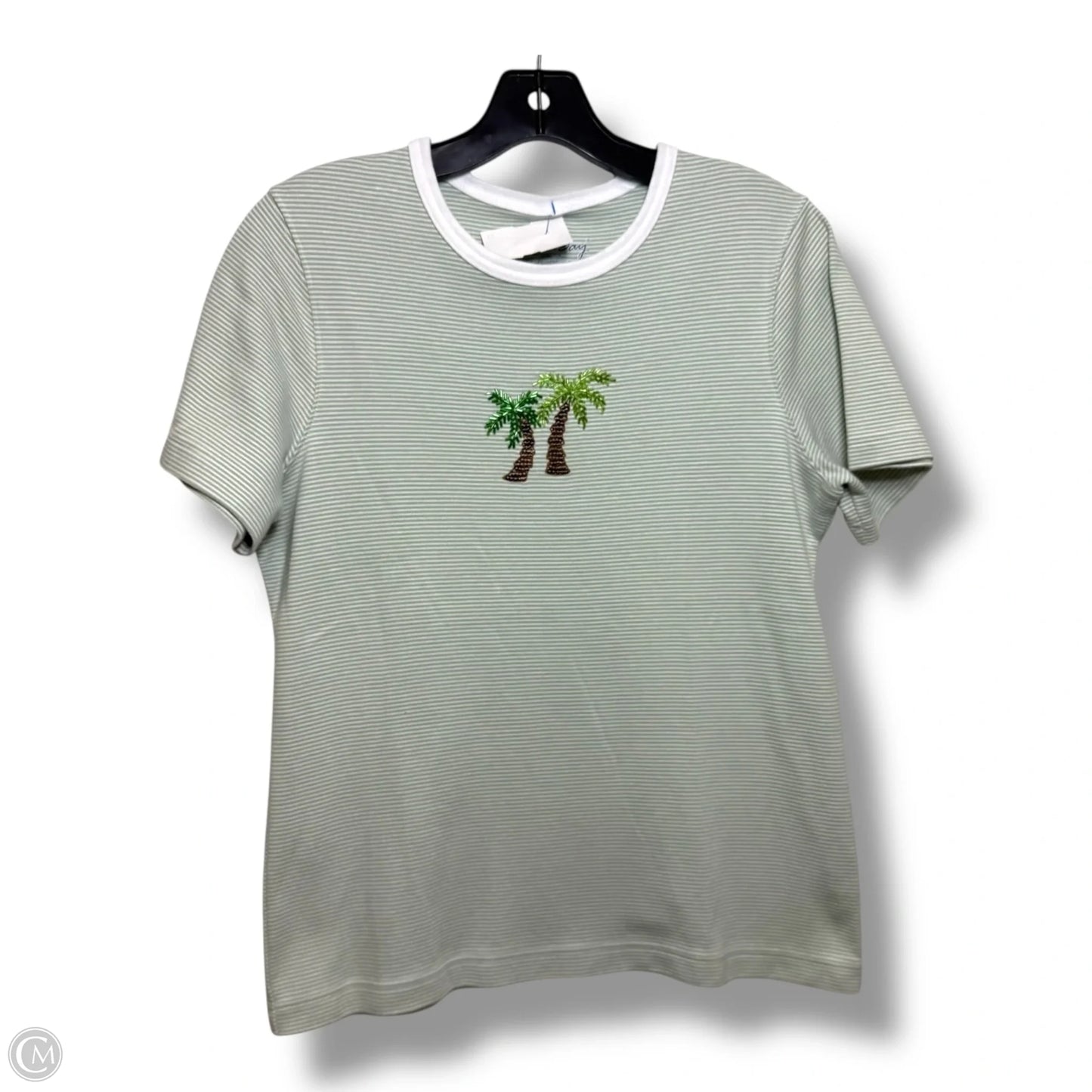 Top Short Sleeve By Clothes Mentor In Tropical Print, Size: M