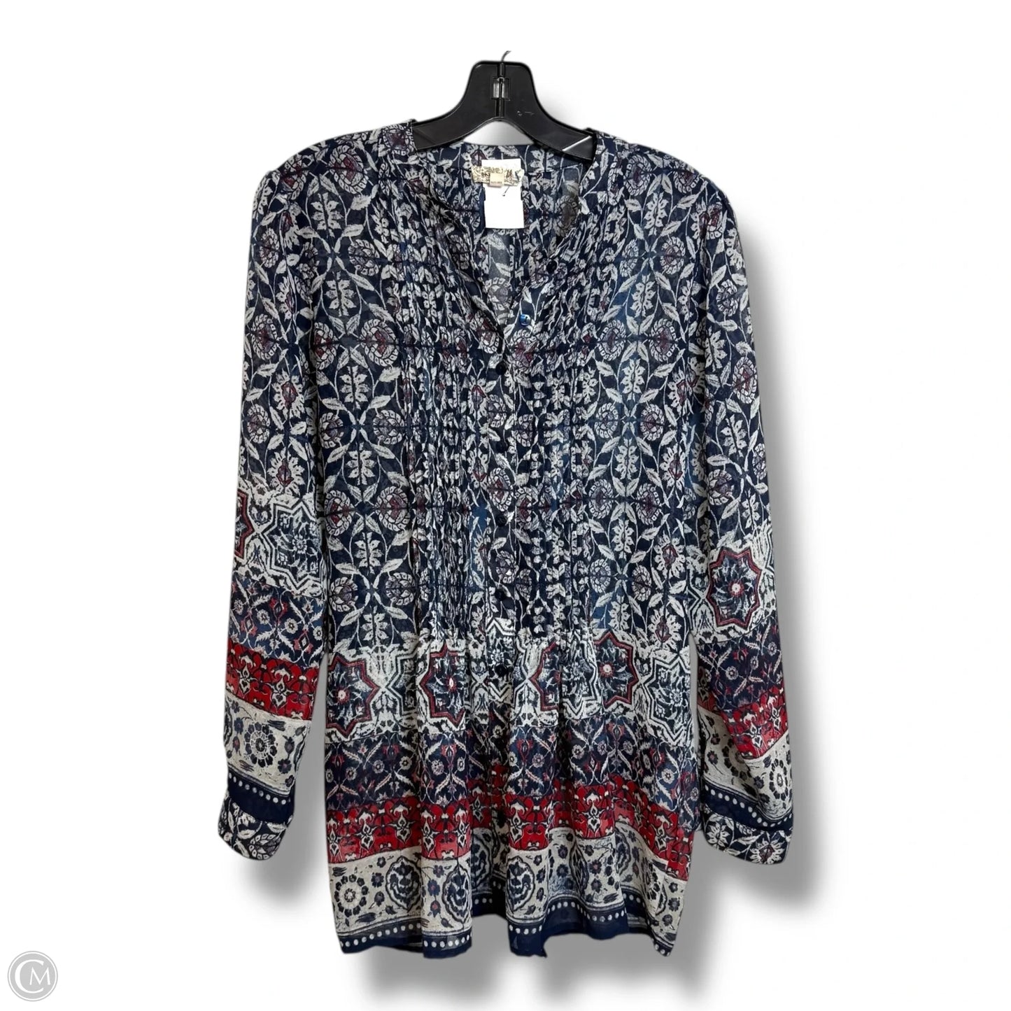 Top Long Sleeve By One World In Multi-colored, Size: S