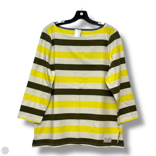 Top 3/4 Sleeve By Talbots In Striped Pattern, Size: L