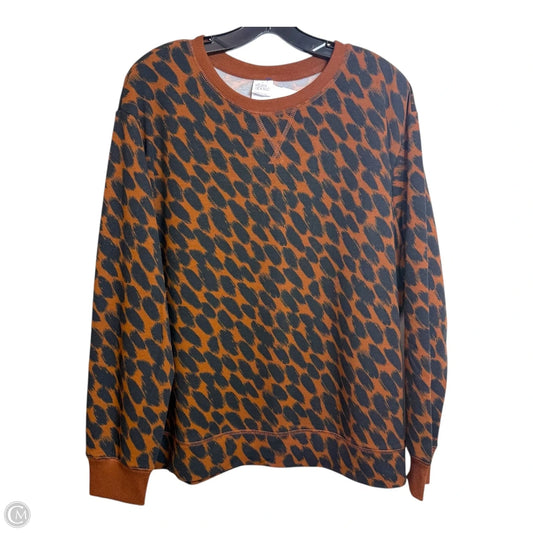 Sweatshirt Crewneck By Stars Above In Animal Print, Size: Xxl