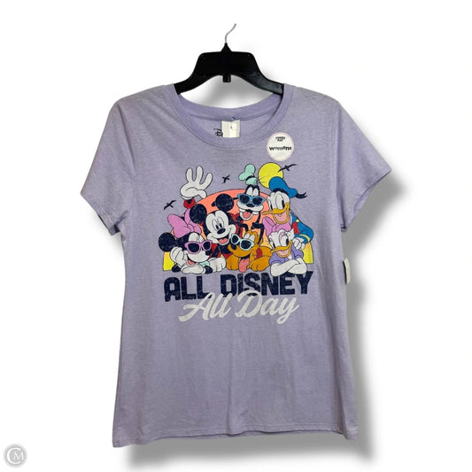 Top Short Sleeve By Disney Store In Purple, Size: S