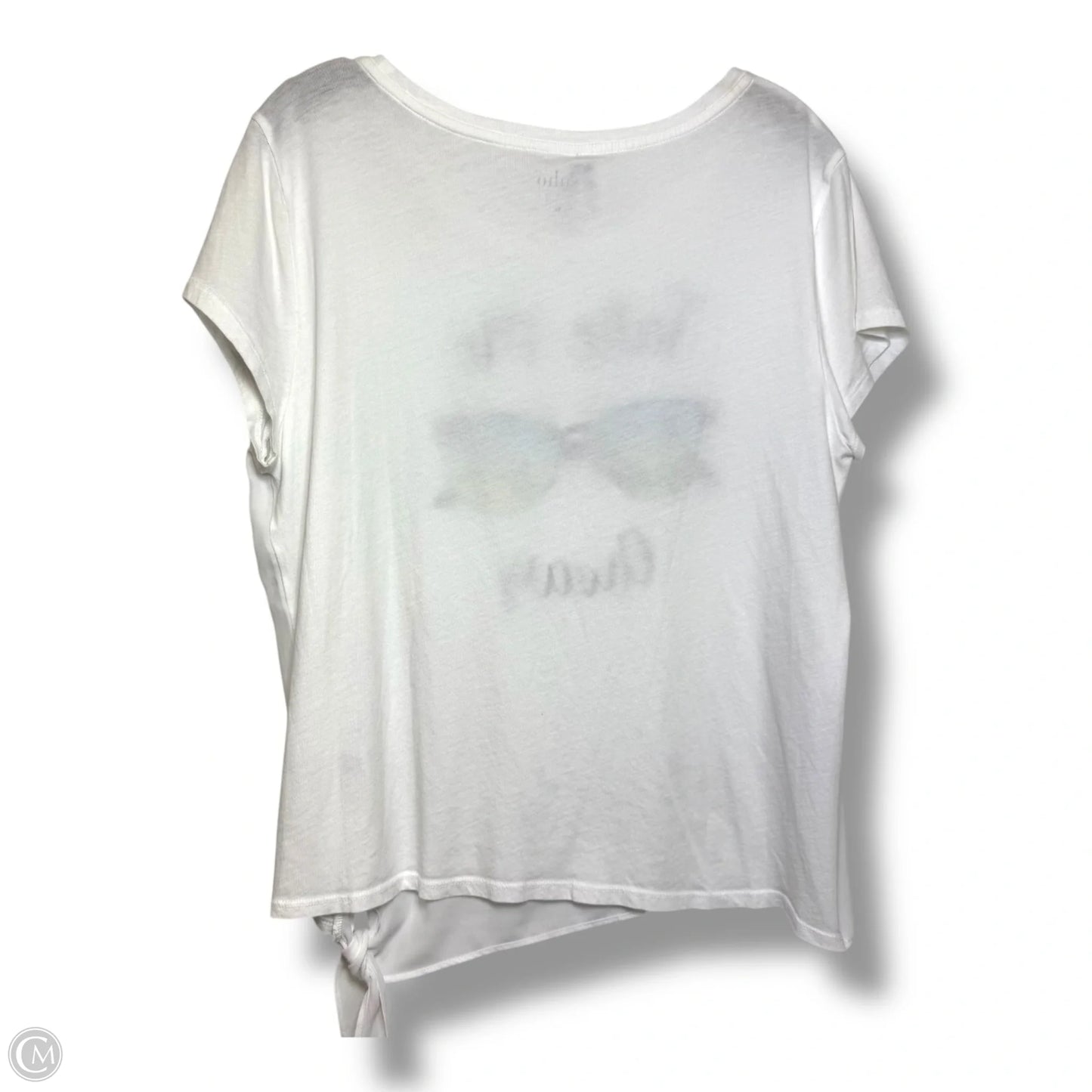 Top Short Sleeve By Soho Design Group In White, Size: L