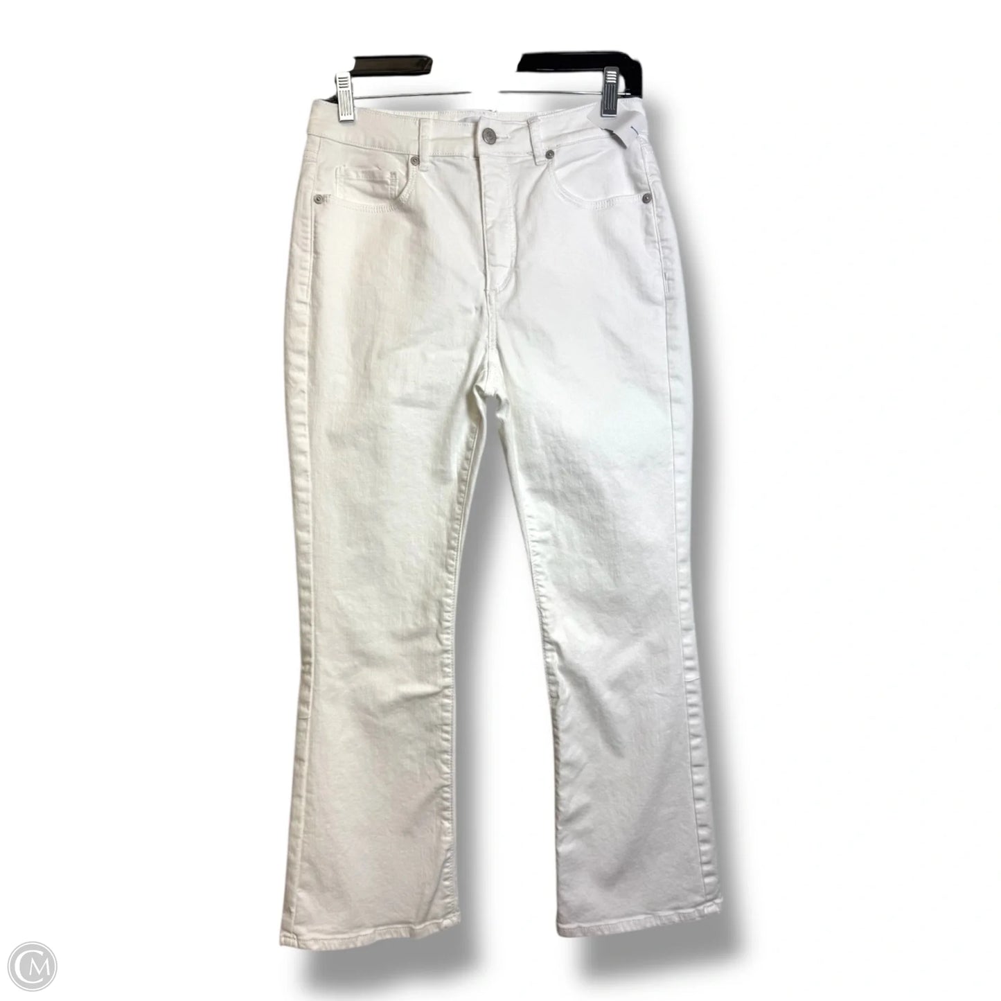 Jeans Flared By Loft In White, Size: 4