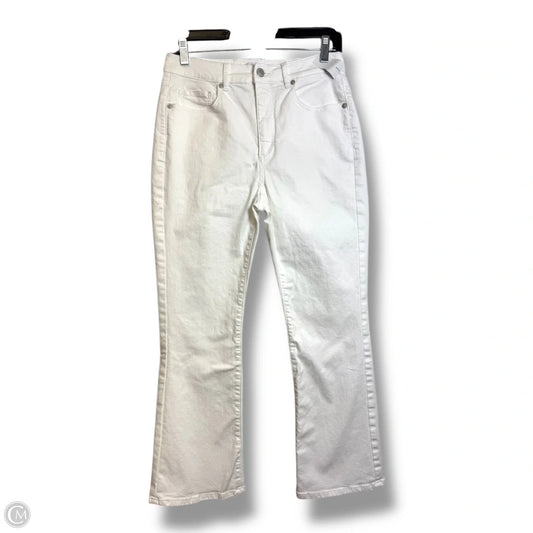 Jeans Flared By Loft In White, Size: 4