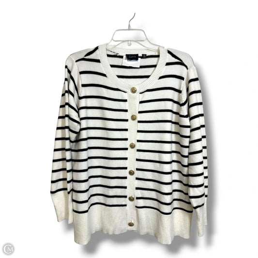 Cardigan By Cyrus Knits In Striped Pattern, Size: 1x
