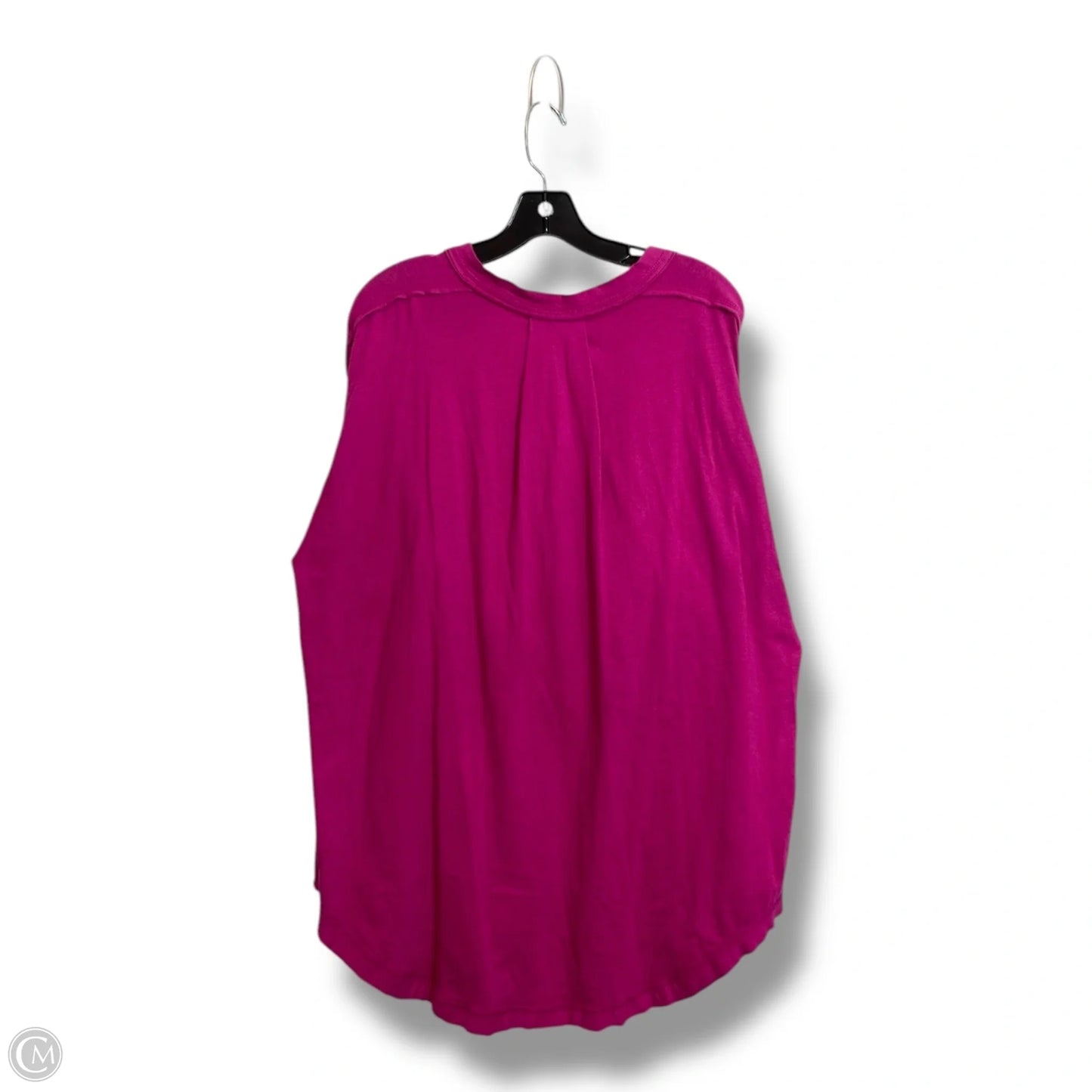 Top Short Sleeve By Zenana Outfitters In Fuschia, Size: Xl