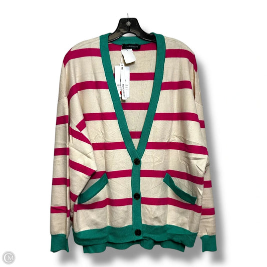 Cardigan By Clothes Mentor In Striped Pattern, Size: M
