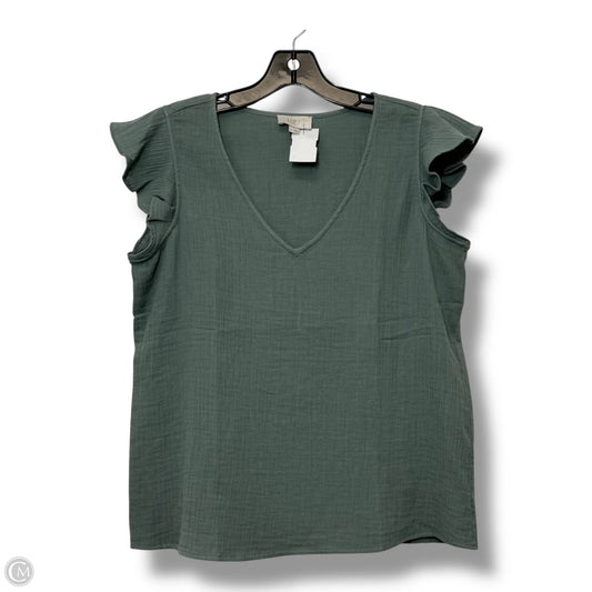 Top Sleeveless By Loft In Green, Size: S