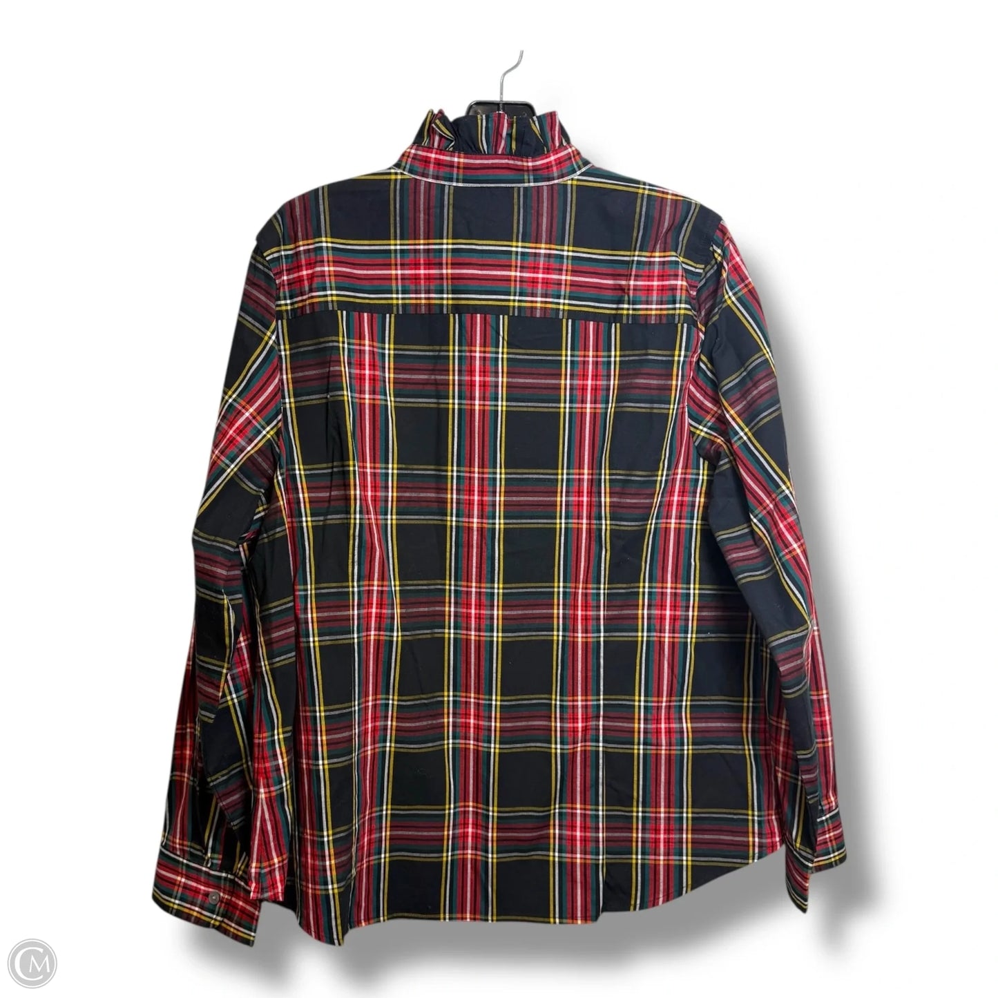 Top Long Sleeve By J. Crew In Plaid Pattern, Size: Xxl