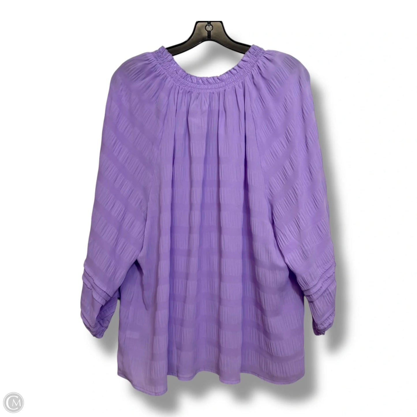 Top 3/4 Sleeve By Simply Vera In Purple, Size: 1x
