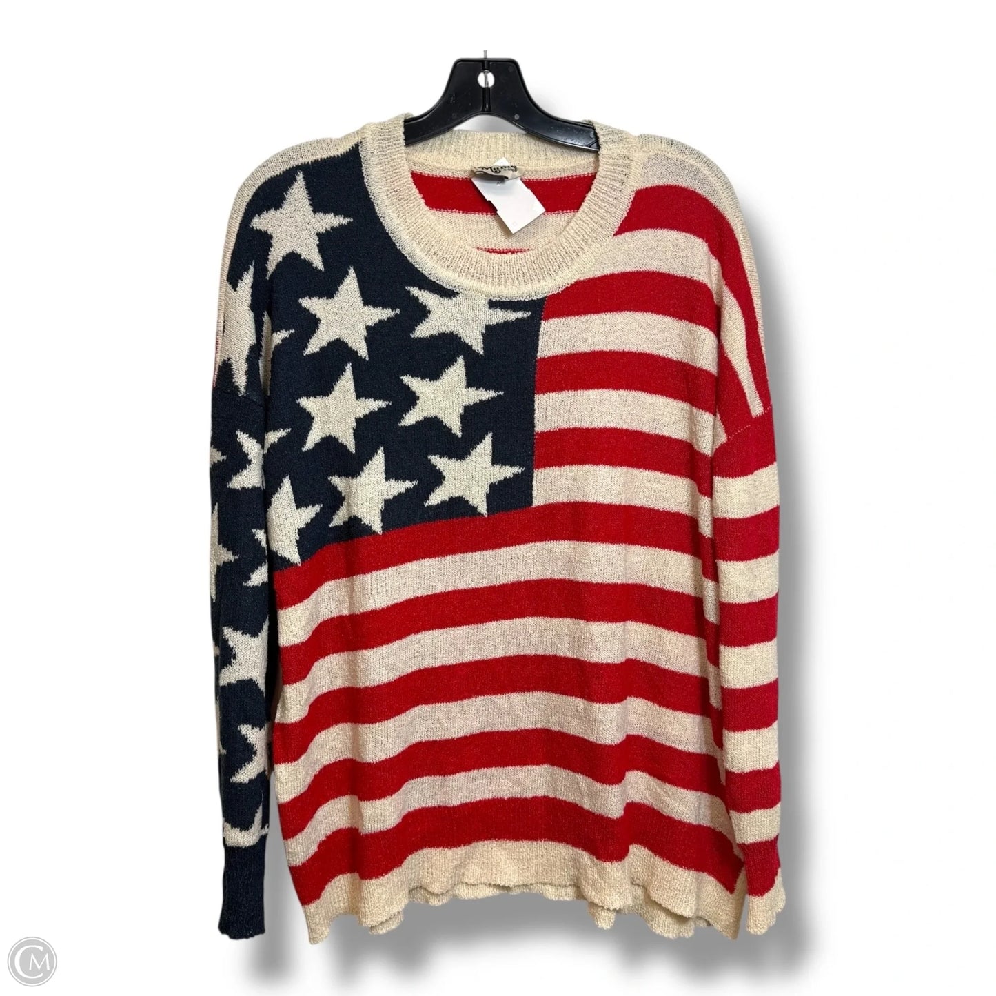 Sweater By Mumu In Blue & Red & White, Size: Xs