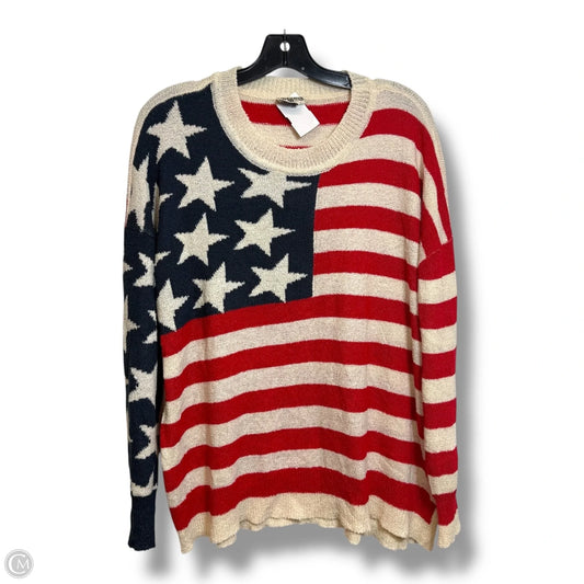Sweater By Mumu In Blue & Red & White, Size: Xs
