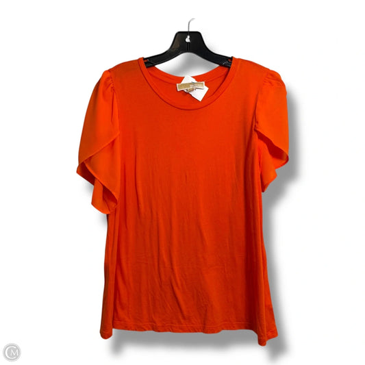 Top Short Sleeve By Michael By Michael Kors In Orange, Size: L