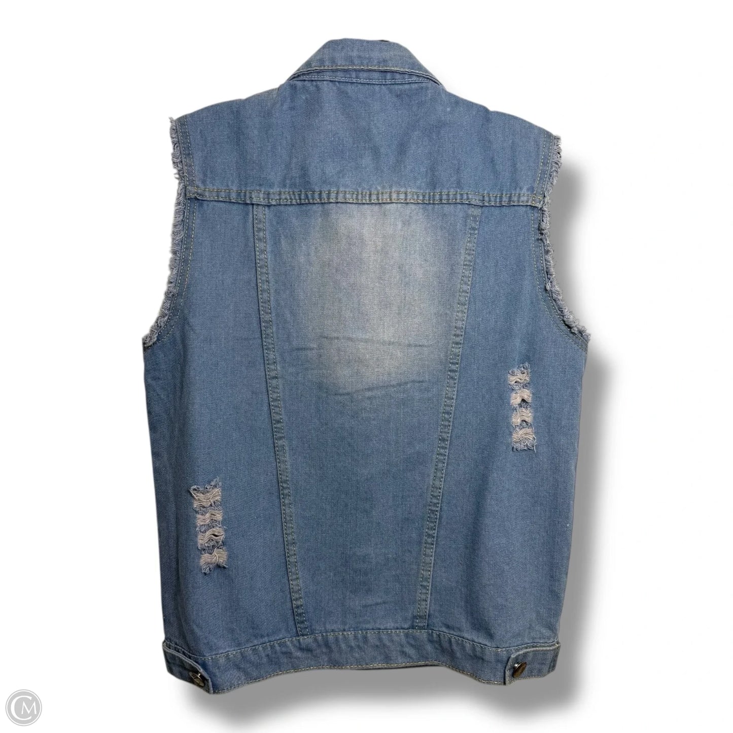 Vest Other By Clothes Mentor In Blue Denim, Size: L