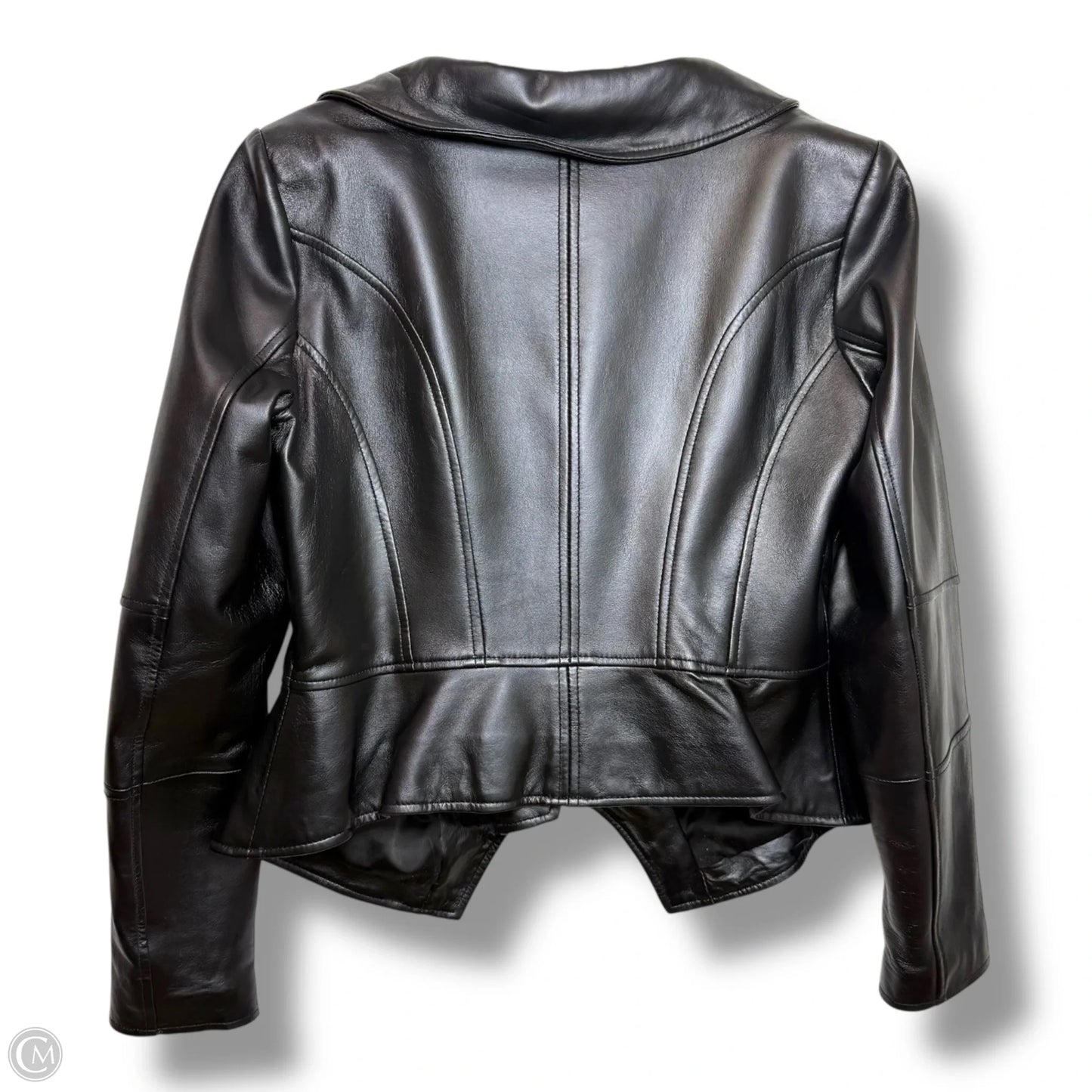 Jacket Leather By Clothes Mentor In Black, Size: 10