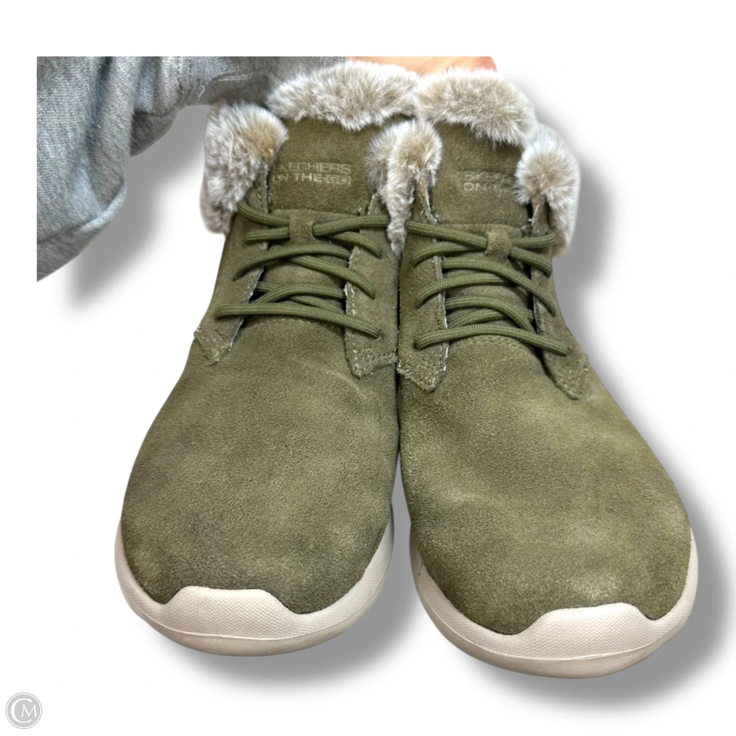 Boots Ankle Flats By Skechers In Green, Size: 9.5