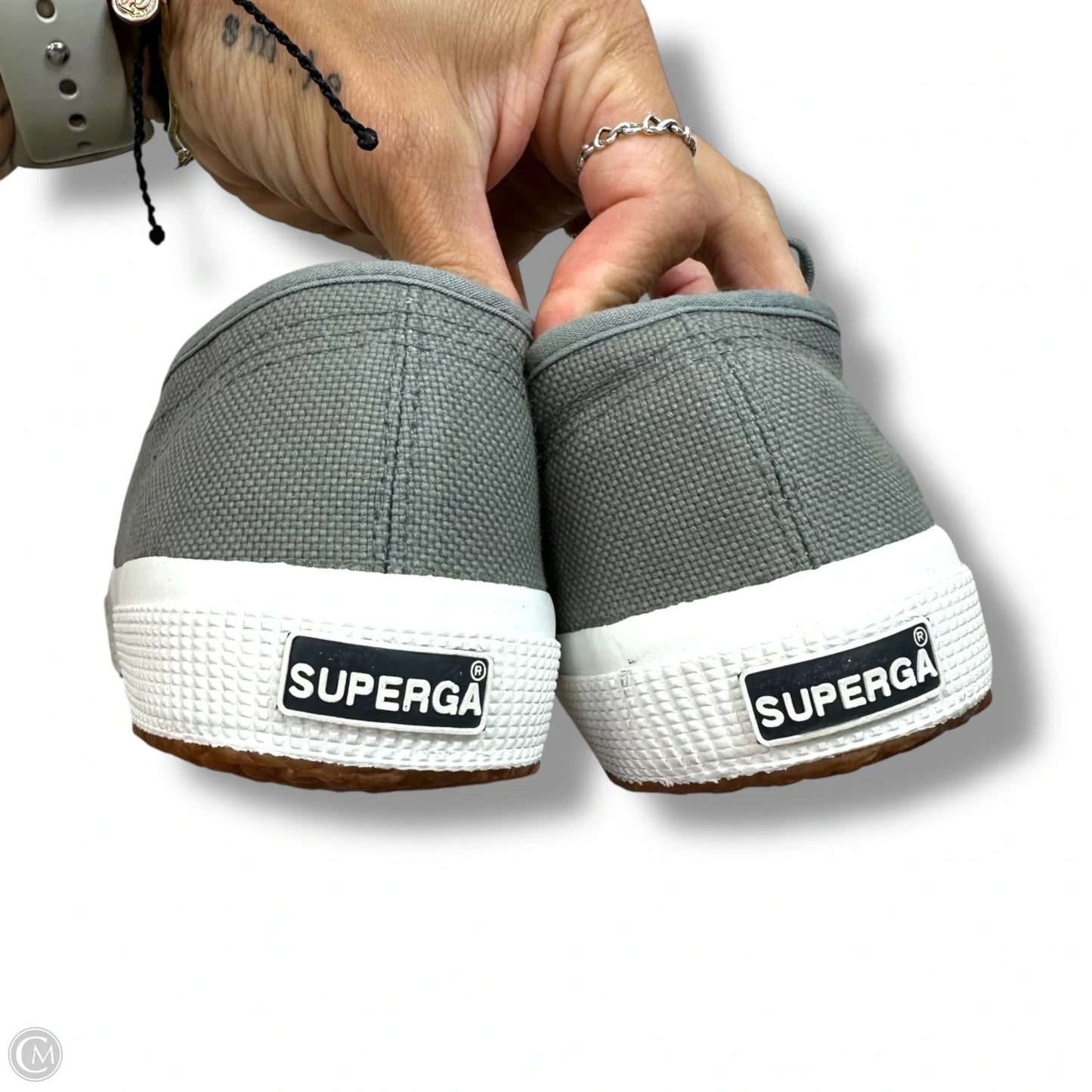 Shoes Sneakers By Superga In Grey, Size: 8.5