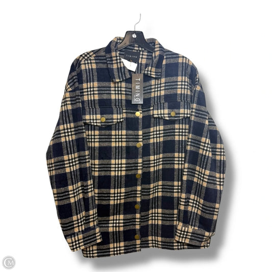 Jacket Shirt By Timing In Multi-colored, Size: S