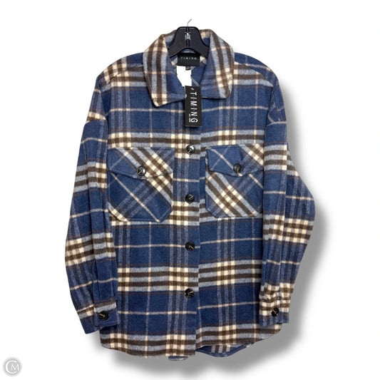Jacket Shirt By Timing In Multi-colored, Size: S