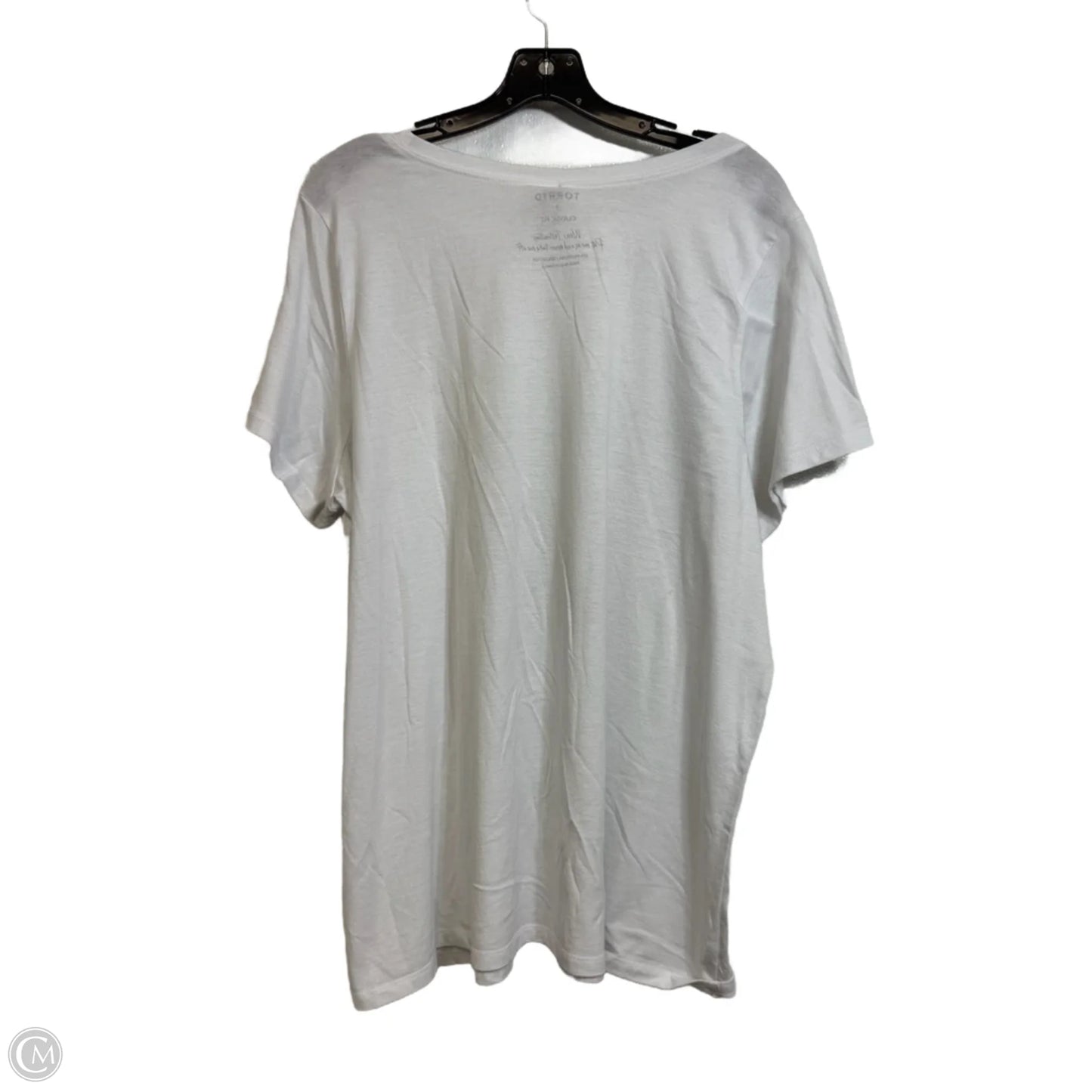 Top Short Sleeve By Torrid In White, Size: 3x