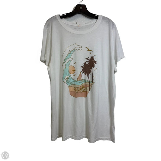 Top Short Sleeve By Torrid In White, Size: 2x