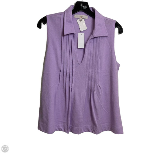 Top Sleeveless By Loft In Purple, Size: M