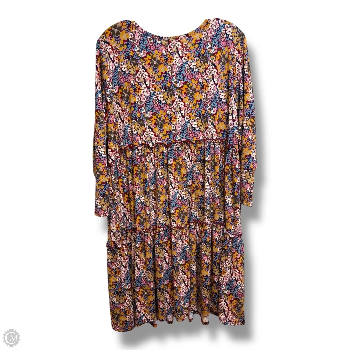 Dress Casual Midi By Paisley Grace In Floral Print, Size: Xl