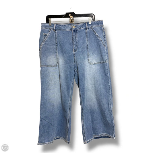 Jeans Wide Leg By Clothes Mentor In Blue, Size: 16