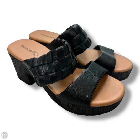 Sandals Heels Block By Bare Traps In Black, Size: 6.5