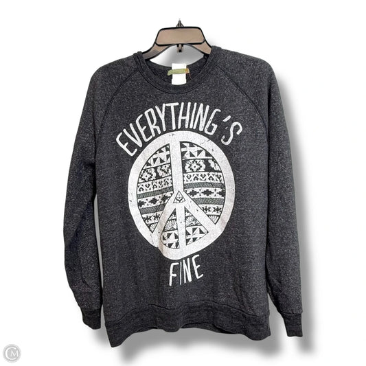 Sweatshirt Crewneck By Alternative In Grey, Size: L