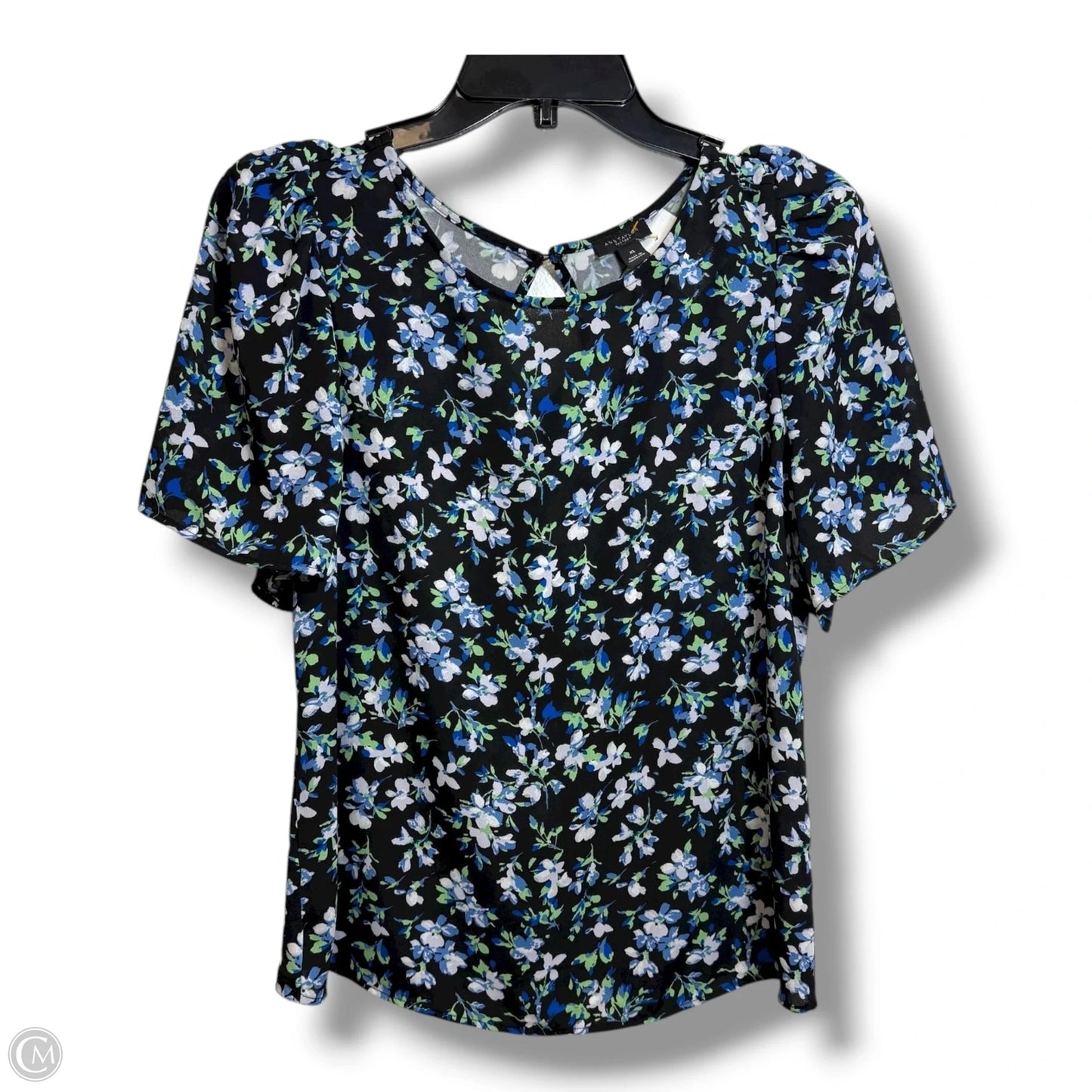 Top Short Sleeve By Ann Taylor In Floral Print, Size: Xs