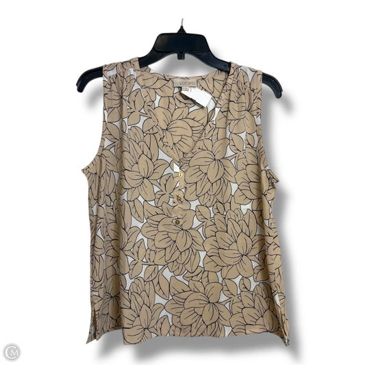 Top Sleeveless By Loft In Floral Print, Size: S
