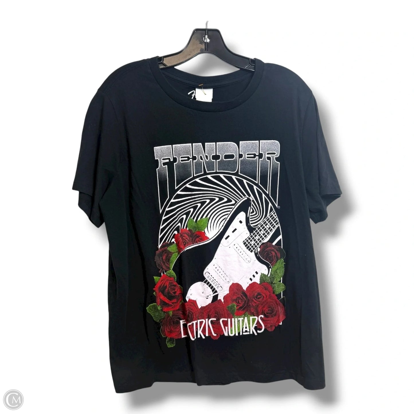 Top Short Sleeve By Clothes Mentor In Black, Size: 1x