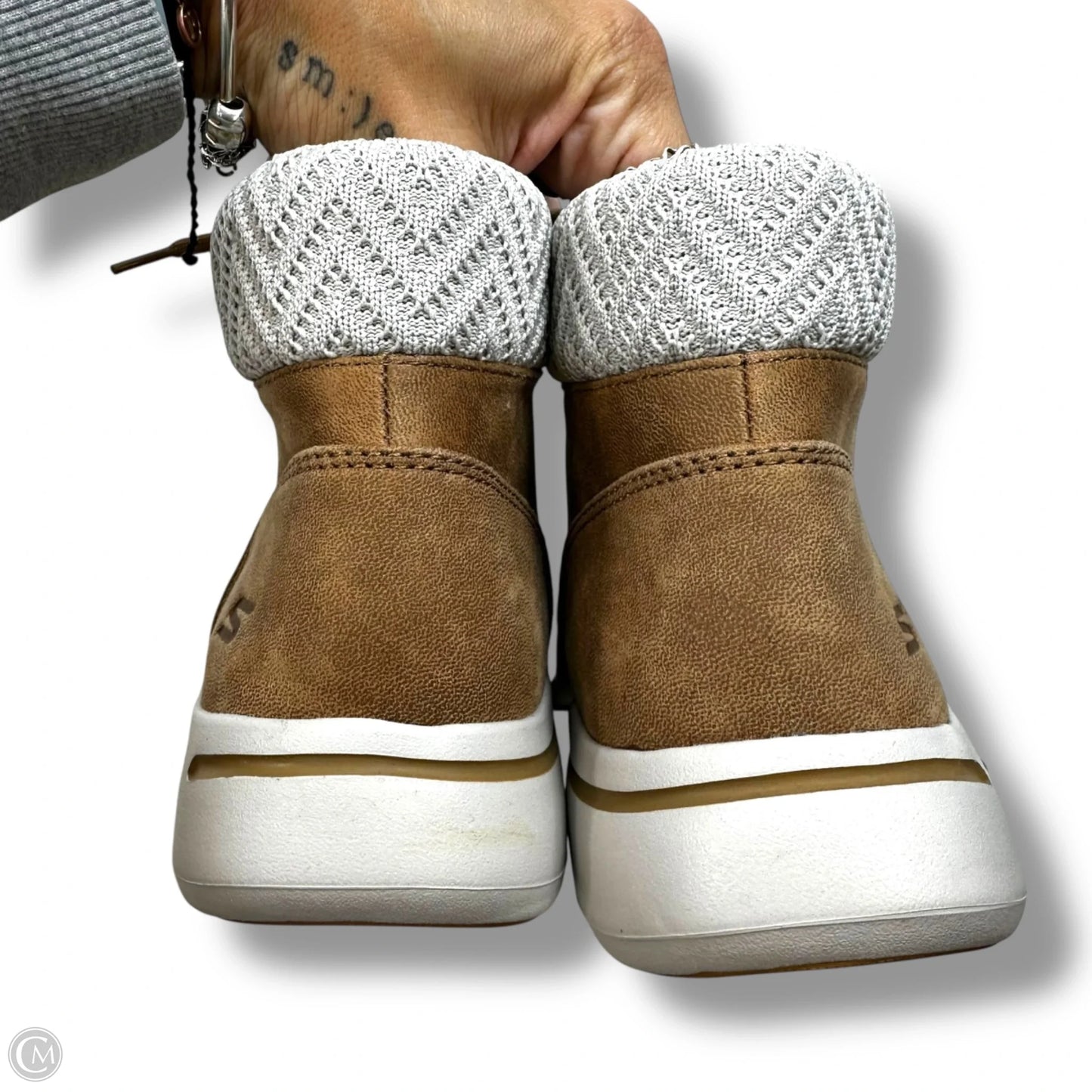Boots Ankle Flats By Skechers In Tan, Size: 8