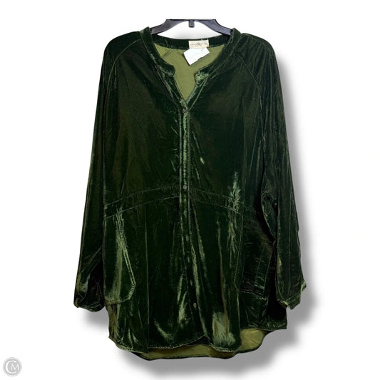 Top Long Sleeve By Natural Life In Green, Size: Xxl