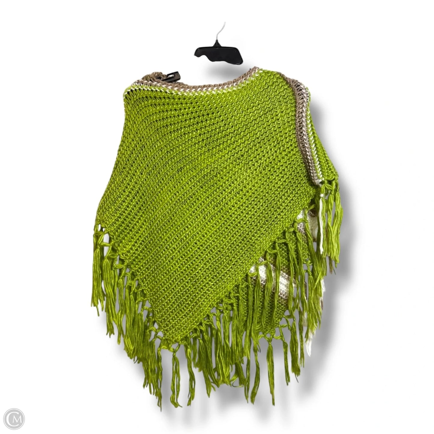 Poncho By Clothes Mentor In Green & Tan, Size: 0