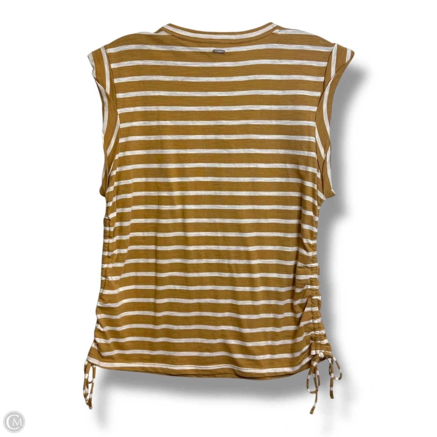 Top Sleeveless By Dkny In Striped Pattern, Size: Lp