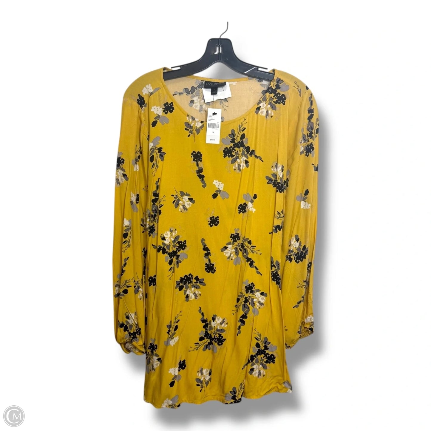 Top Long Sleeve By Lane Bryant In Yellow, Size: 14