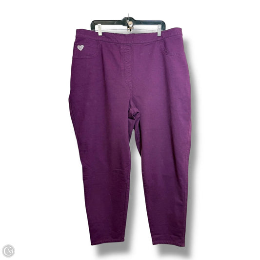 Pants Other By Quaker Factory In Purple, Size: 2x