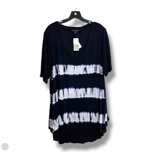 Top Short Sleeve By Lane Bryant In Navy, Size: 18