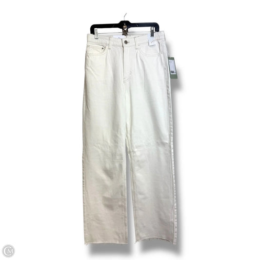 Jeans Wide Leg By H&m In White, Size: 10