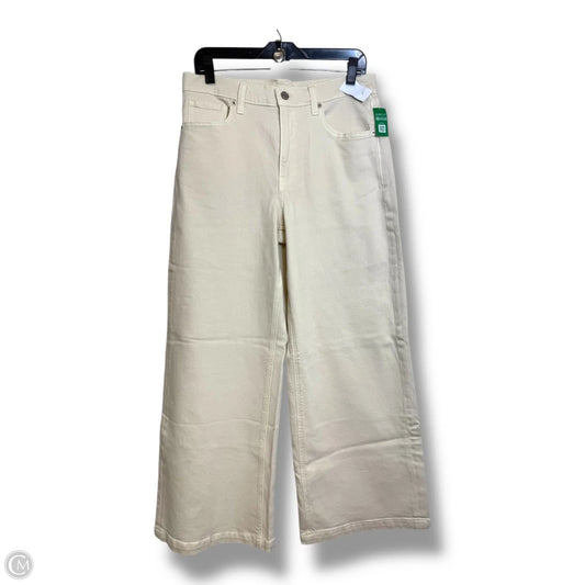 Jeans Wide Leg By Gap In Cream, Size: 10