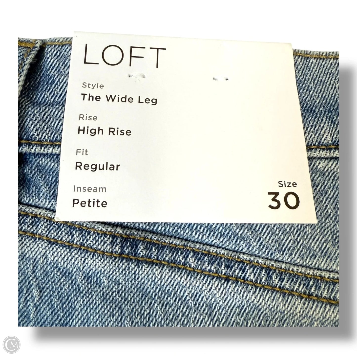 Jeans Wide Leg By Loft In Blue Denim, Size: 10