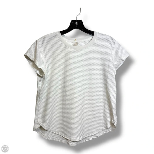 Athletic Top Short Sleeve By Calia In White, Size: S